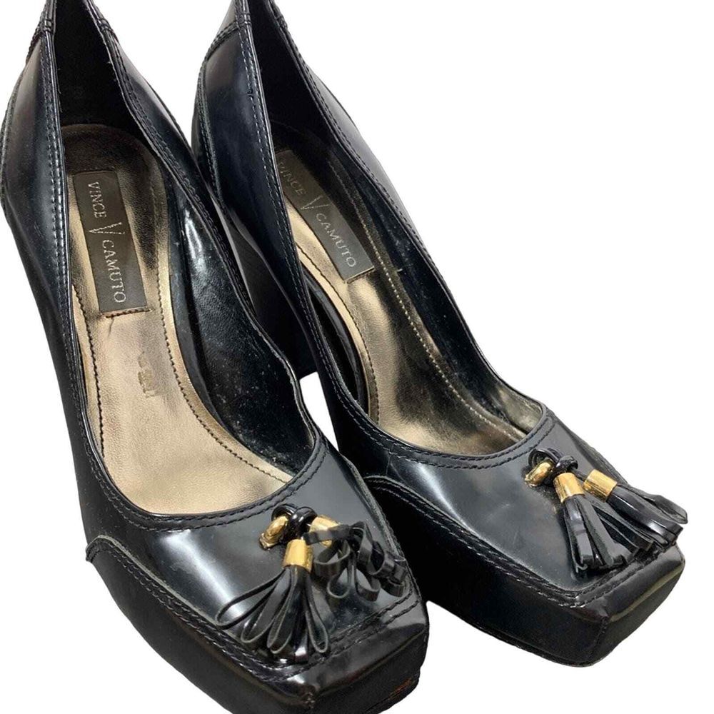 EUC Vince Camuto‎ Square Toe Tassel Detail Pumps Size 7